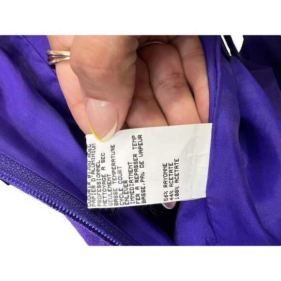 NWT Jessica McClintock Gunne Sax Satin Purple Diamond Princess Dress Size 13/14 - Picture 16 of 16